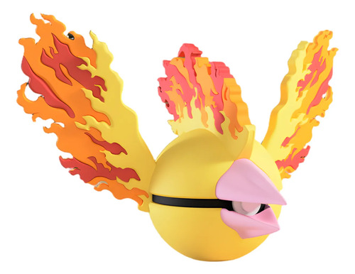 Pokebola Pokémon Moltres Impresa 3d Coleccionable