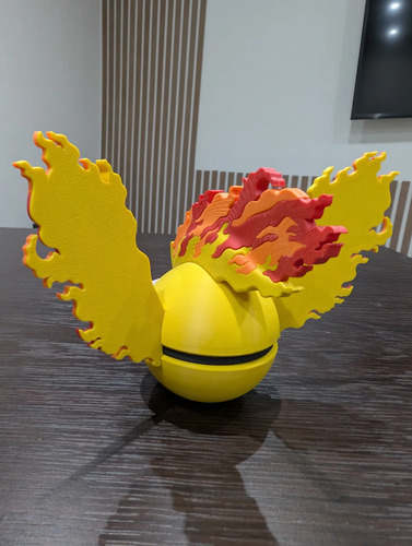 Pokebola Pokémon Moltres Impresa 3d Coleccionable, vista 6